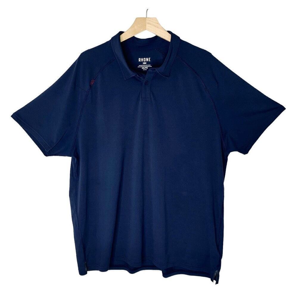 Rhone Delta Pique Polo Shirt Mens 2XL Performance Lightweight Golf Stretch - Picture 7 of 14